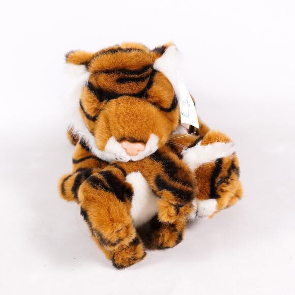 Tiger & Baby Cub Stuffed Animal Cat Plush Plushie Stuffie Purr-Fection MJC 1988 - Picture 2 of 14